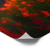 Ein Friedlicher Baum am ruhigen Wasser Poster (Ecke)