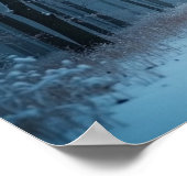 Ein friedlicher Pfad durch einen schneebedeckten W Poster (Ecke)