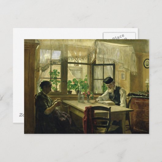 Ein Friedlicher Sonntag, 1876 Postkarte (Vorne/Hinten)