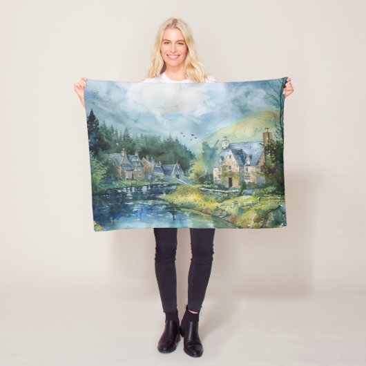 Ein friedliches schottisches Dorf Fleecedecke (Beispiel)