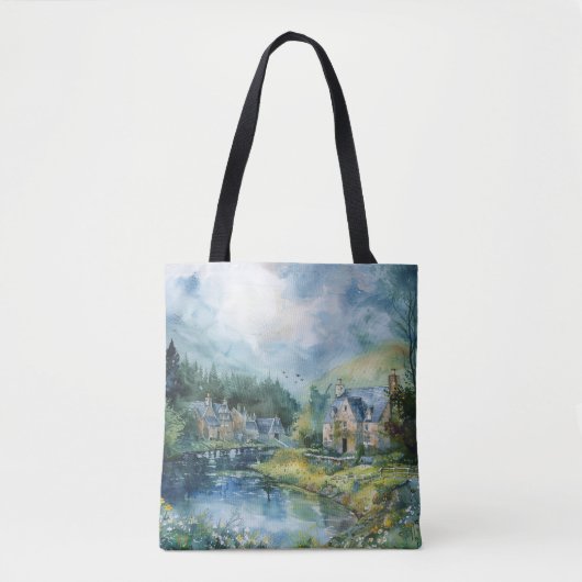 Ein friedliches schottisches Dorf Tasche (Vorderseite)
