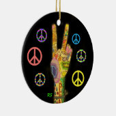 Ein Friedliches Thema - Friedenszeichen Keramik Ornament (Rechts)