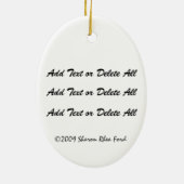 Ein Friedliches Thema - Friedenszeichen Keramik Ornament (Hinten)