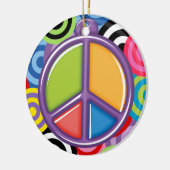 Ein Friedliches Thema - Friedenszeichen Keramikornament (Links)