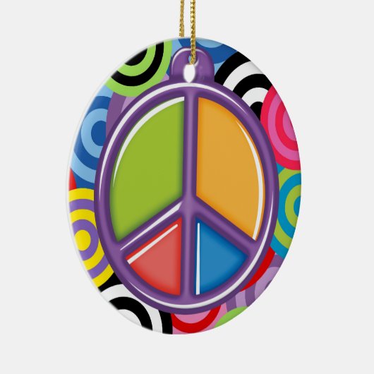 Ein Friedliches Thema - Friedenszeichen Keramikornament (Rechts)