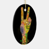 Ein Friedliches Thema - Friedenszeichen Keramikornament (Rechts)