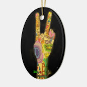 Ein Friedliches Thema - Friedenszeichen Keramikornament (Links)