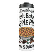 Ein frisch gebackenes Apfelkuchen-Design Thermosbecher (Vorderseite)