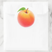Ein frischer Pfirsich Runder Aufkleber (Tasche)