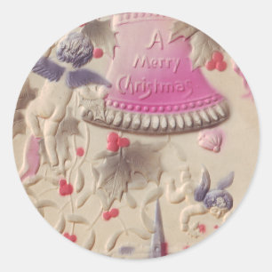 Ein frohe Weihnacht-Holländer-Mädchen Runder Aufkleber