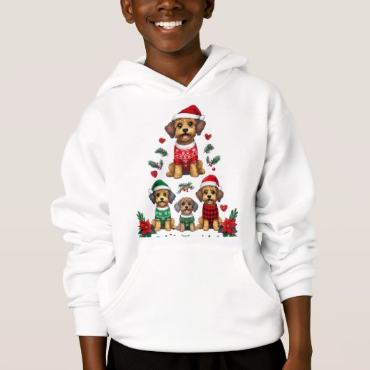 Ein froher Hund Weihnachten Hoodie (Vorderseite)