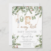 Ein froher Klein | Boho Winter Boy Baby Shower Einladung (Vorderseite)