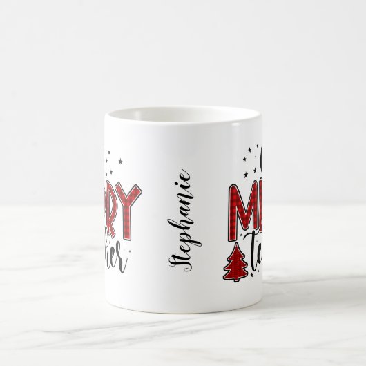 Ein froher Lehrer Personalisiert Weihnachten Kaffeetasse (Mittel)