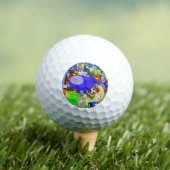 Ein froher Raumschiff-Cartoon Golfball (Insitu T-Shirt)