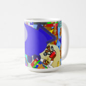 Ein froher Raumschiff-Cartoon Kaffeetasse (VorderseiteRechts)