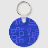 Ein froher Raumschiff-Cartoon Schlüsselanhänger (Rückseite)