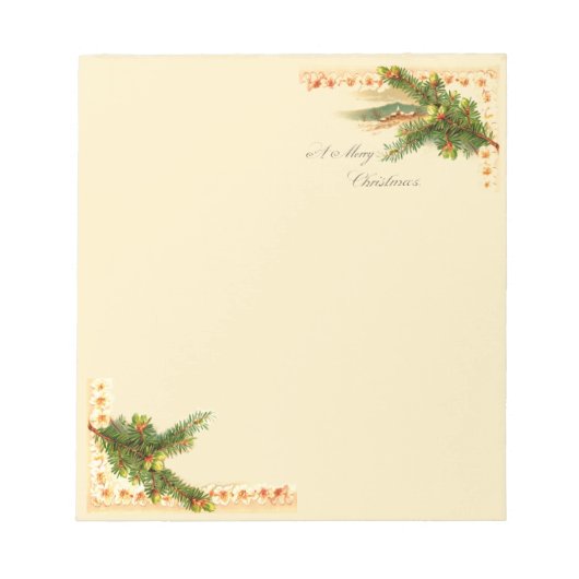 Ein froher Weihnachten Vintager Notepad Notizblock (Vorderseite)