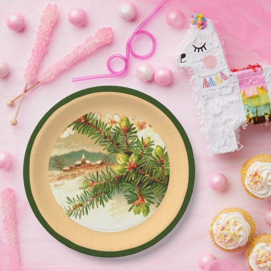 Ein froher Weihnachtsbuch-Teller Pappteller (Party)