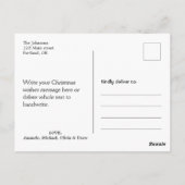 Ein froher Weihnachtsfeiertag auf der Postkarte (Rückseite)