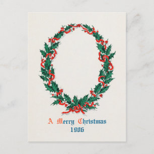 Ein froher Weihnachtsfeiertag im Jahr 1906 Feiertagspostkarte