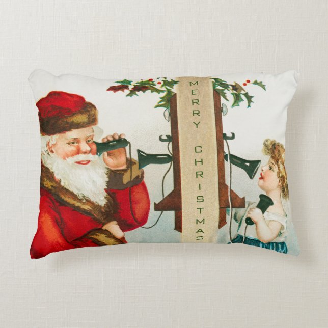 Ein froher Weihnachtsmann von Ellen Clapsaddle Dekokissen (Vorderseite)