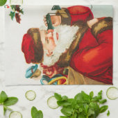 Ein froher Weihnachtsmann von Ellen Clapsaddle Geschirrtuch (Gefaltet)