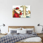 Ein froher Weihnachtsmann von Ellen Clapsaddle Leinwanddruck (Insitu (Schlafzimmer))