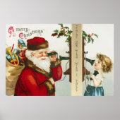 Ein froher Weihnachtsmann von Ellen Clapsaddle Poster (Vorne)