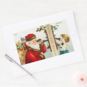 Ein froher Weihnachtsmann von Ellen Clapsaddle Rechteckiger Aufkleber (Umschlag)