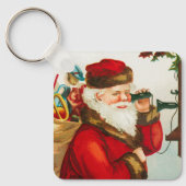 Ein froher Weihnachtsmann von Ellen Clapsaddle Schlüsselanhänger (Vorderseite)