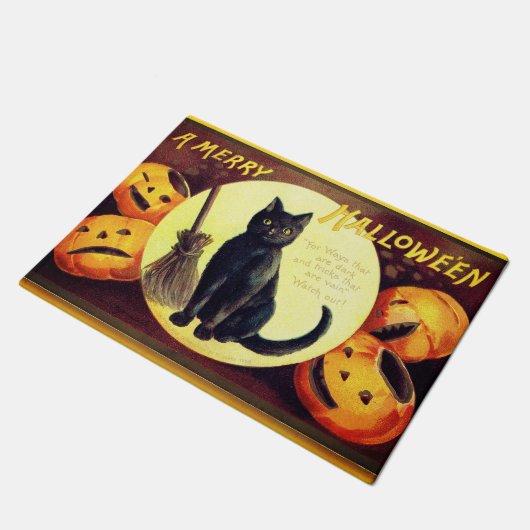 Ein frohes Halloween Fußmatte (Schrägansicht)