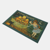 Ein frohes Halloween-Vintage Kürbis Fußmatte (Schrägansicht)