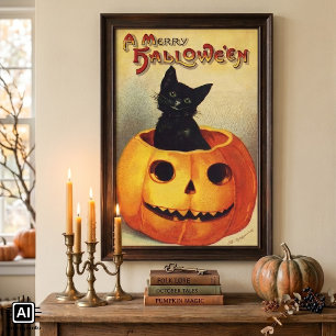 Ein frohes Halloween von Ellen Clapsaddle, Vintage Poster