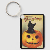 Ein frohes Halloween von Ellen Clapsaddle, Vintage Schlüsselanhänger (Vorderseite)
