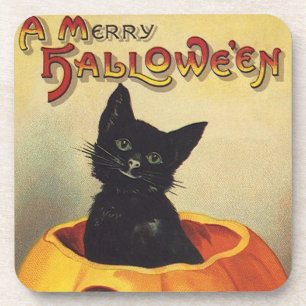 Ein frohes Halloween von Ellen Clapsaddle, Vintage Untersetzer