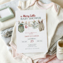 Ein frohes kleines Mädchen-Baby-Shower-Weihnachtsk