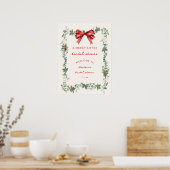 Ein frohes kleines Weihnachts-Brautparty-Willkomme Poster (Küche)