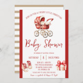 Ein frohes kleines Weihnachtsfest, Red & Ivory, Ba Einladung (Vorne/Hinten)