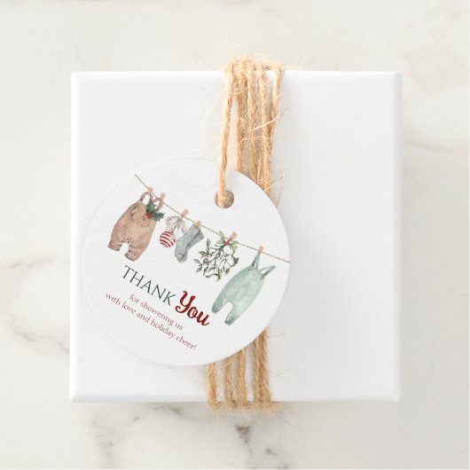 Ein frohes kleines Weihnachtskleid Danke Geschenkanhänger (Beispiel)