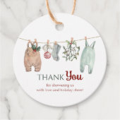 Ein frohes kleines Weihnachtskleid Danke Geschenkanhänger (Vorderseite)
