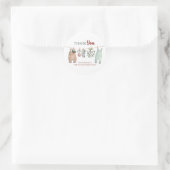 Ein frohes kleines Weihnachtskleid Danke Runder Aufkleber (Tasche)