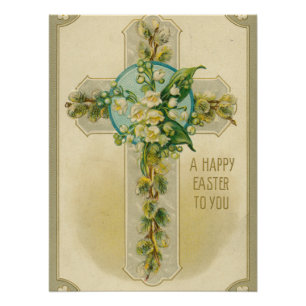 Ein frohes Ostern für Sie - Antike Postkarte, Poster