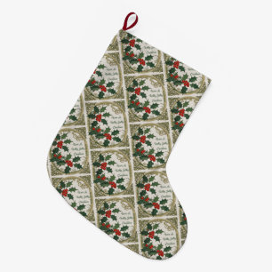 Ein frohes und lustiges Weihnachten im Vintage-Sti Großer Weihnachtsstrumpf