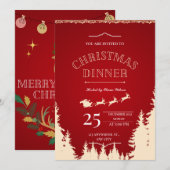 Ein frohes Weihnachtsfest erwartet Sie Einladung (Vorne/Hinten)