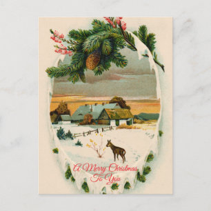 Ein frohes Weihnachtsfest für Sie Vintage-Postkart Postkarte
