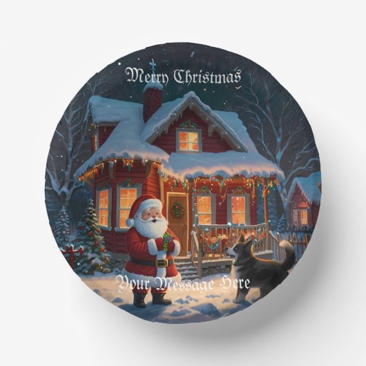 Ein frohes Weihnachtsfest Pappteller (Vorderseite)