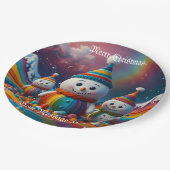 Ein frohes Weihnachtsfest Pappteller (Schrägansicht)