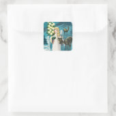 Ein frohes Weihnachtsfest Quadratischer Aufkleber (Tasche)