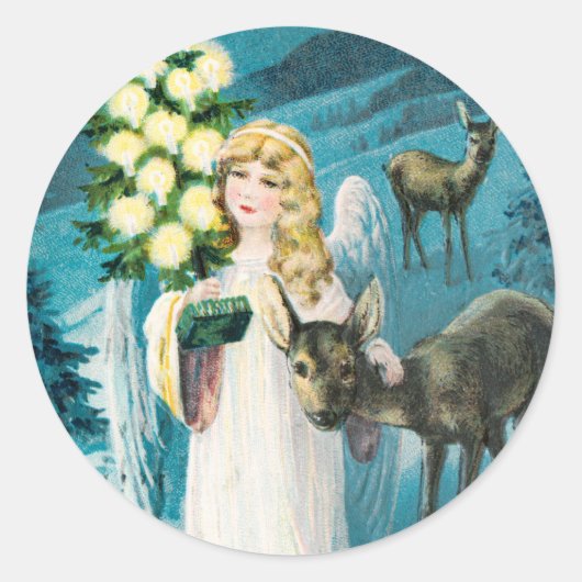 Ein frohes Weihnachtsfest Runder Aufkleber (Vorderseite)