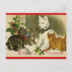 Ein frohes Weihnachtsfest und ein glückliches, ges Feiertagspostkarte